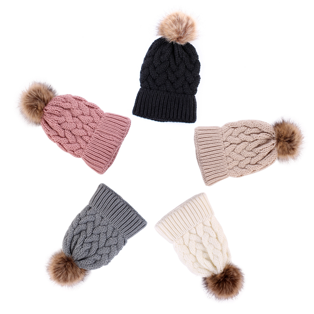 Fashionable Ladies Knit Pullover Warm Woolen Hat