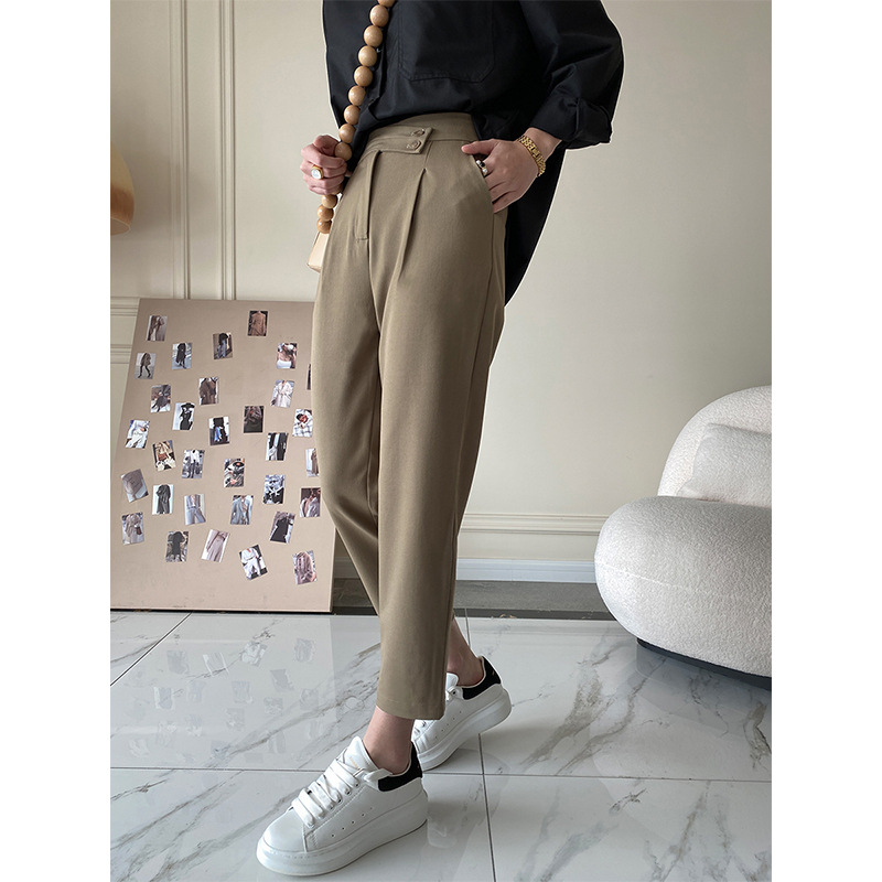 Women's Straight Leg Casual Ninth Suit Pants