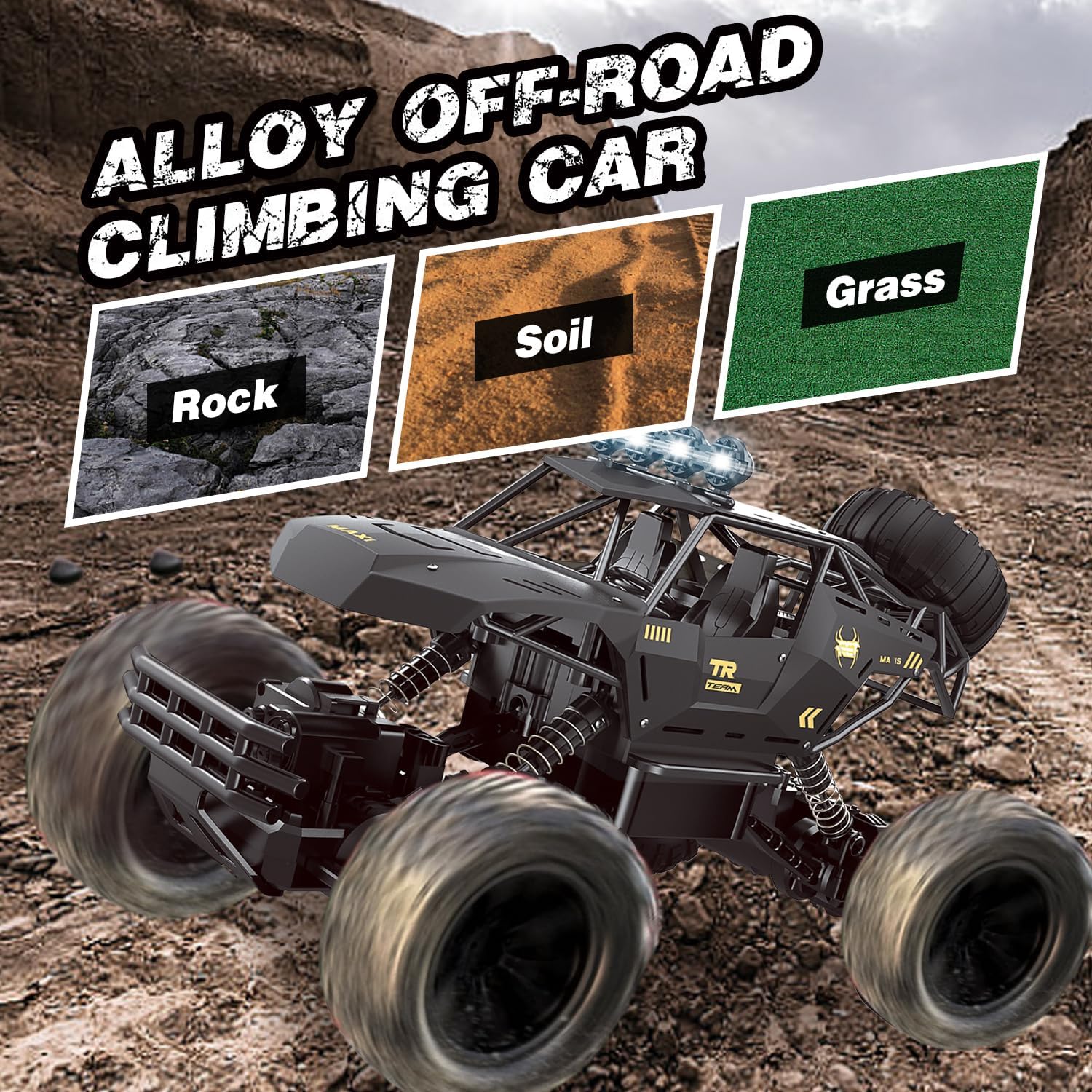 TEMU ne peut pas vendre. UK rc car rock crawler rechargeable off road truck 4WD – Image 2