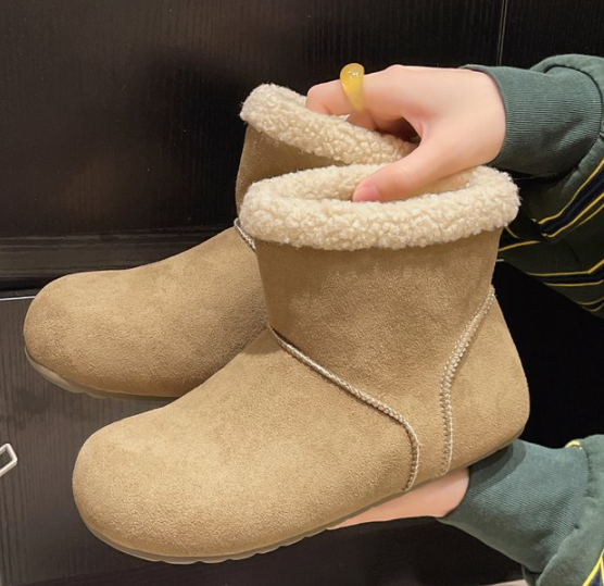 Faux Suede Ankle Snow Boots, picture 2 of 5