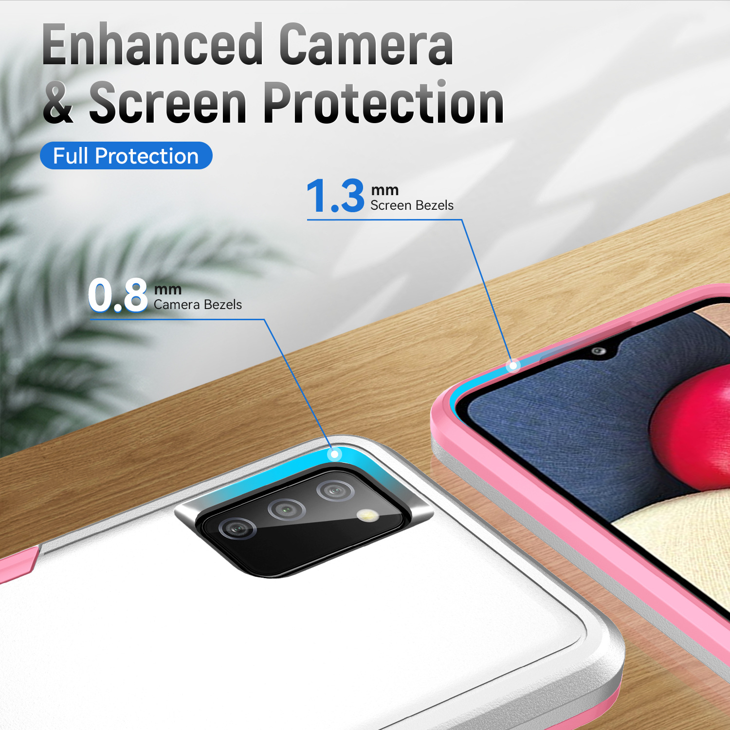 Coque de téléphone Trailblazer 2-en-1 unie avec charge sans fil – noire – A32 4G