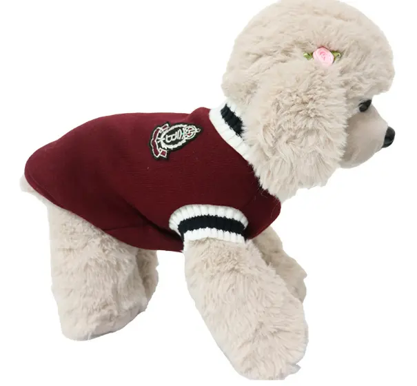 Knitted Dog Sweater V-collar Preppy Style Fashion