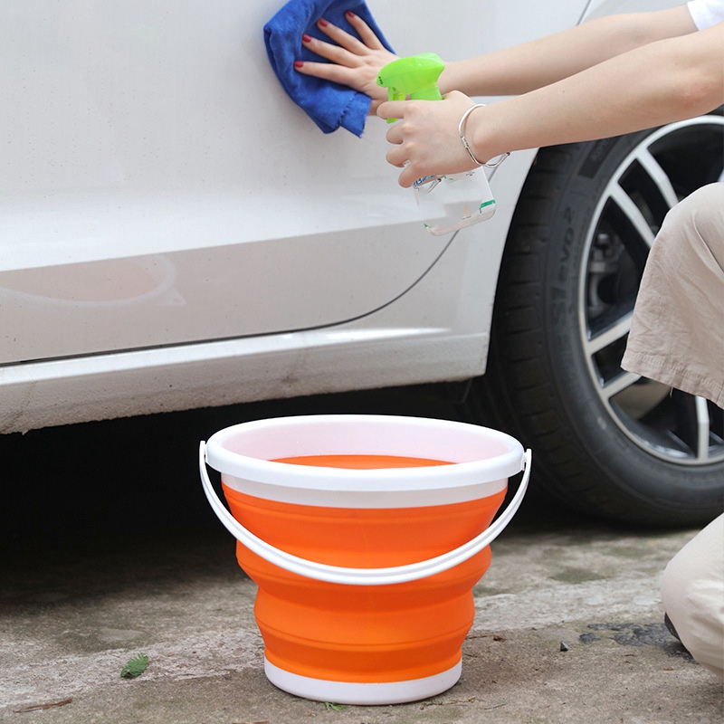 Title 2, Thickened silicone folding bucket