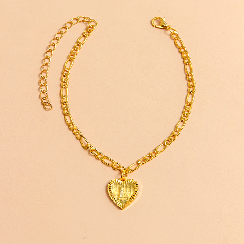 … Color Heart Pendant Foot Bracelets Women