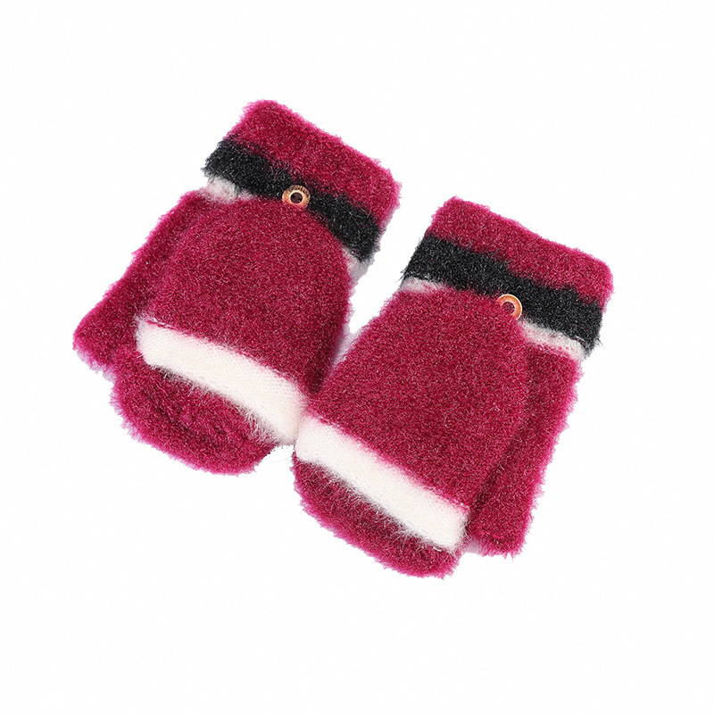 Students' Warm Faux Marten Touch Screen Gloves