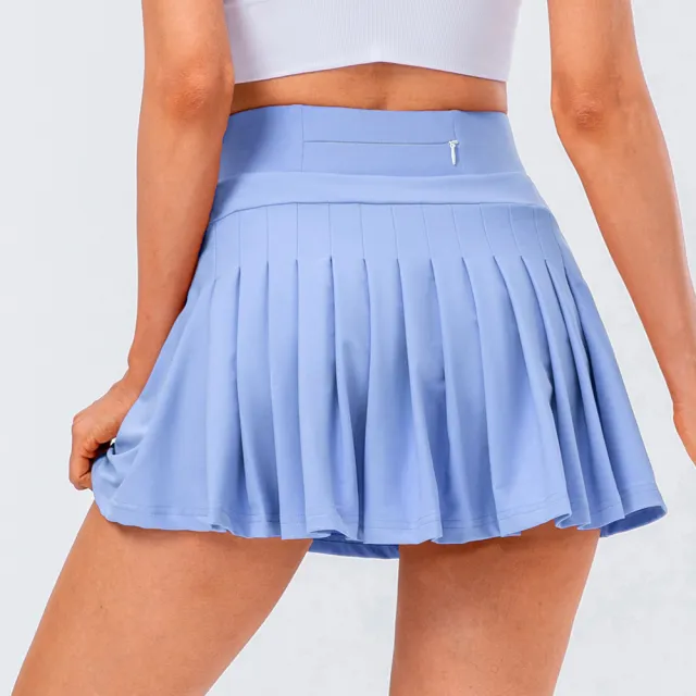 Tennis Skirt With Zipped Pocket Women Pleated Sports Skirt Blue - Shop at LoveMi