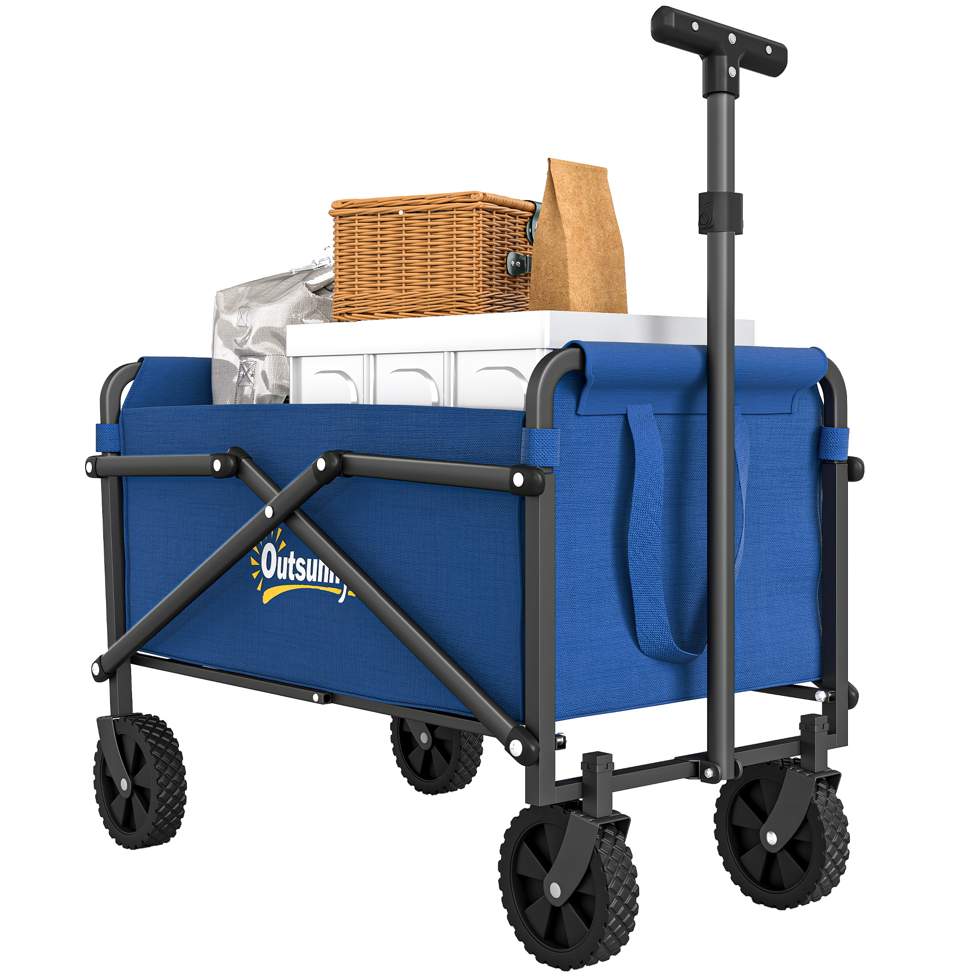 41 Liter Holiday Handcart With Wheels, Compact Garden Folding 60kg Heavy-duty — image 5