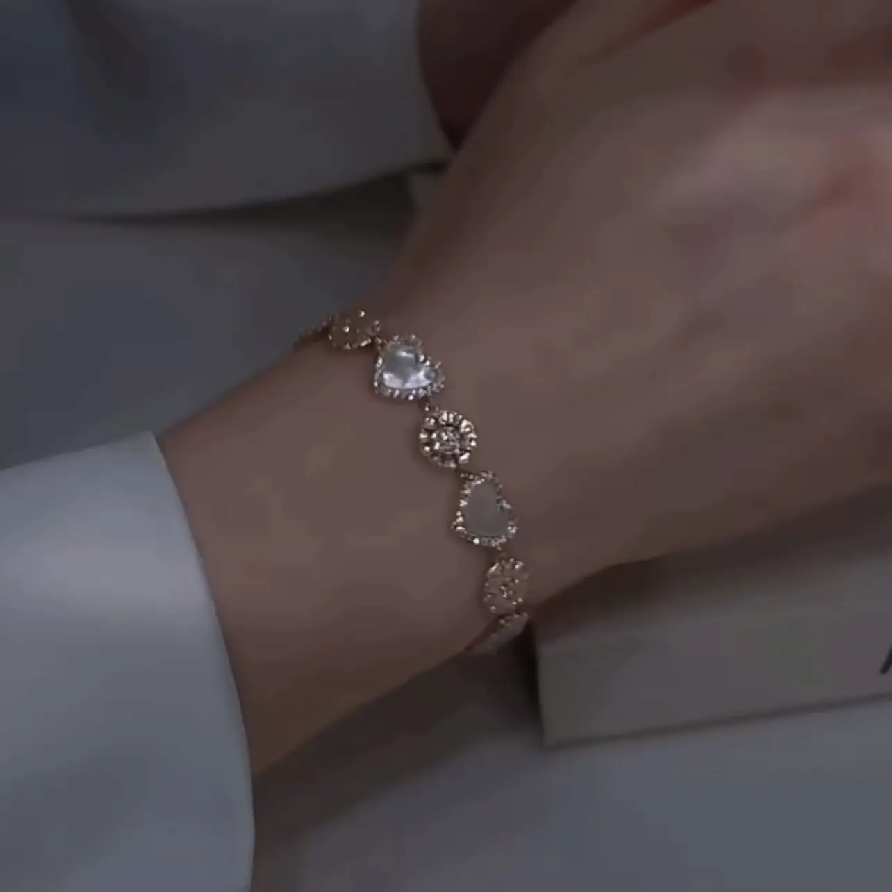 Natural Mother-of-pearl Material Star-shaped Heart-shaped Pull-out Bracelet