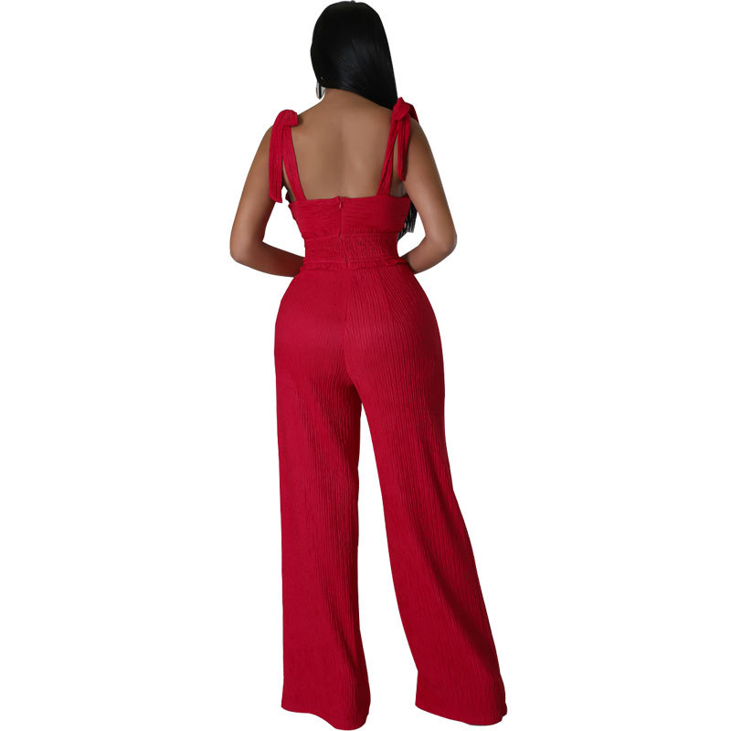 Title 2, Dames zomer nieuwe mouwloze jumpsuit