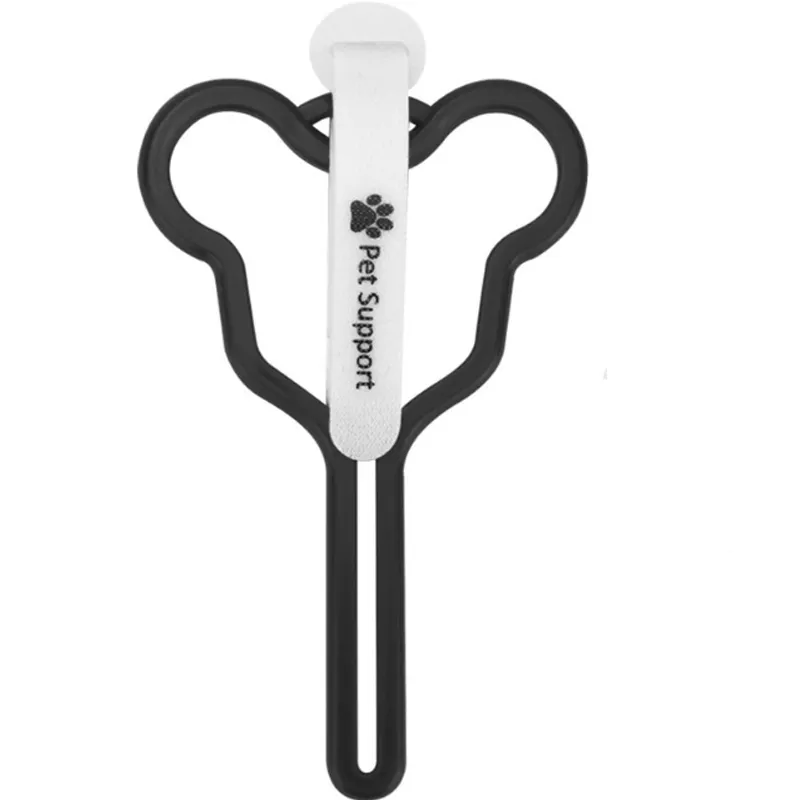Pet Poop Bag Holder Hands-free Fixed Clip Dog Walking Cleaning Supplies Pet Cat Dog Poop Bag Dispenser Velcro Color Random - Black