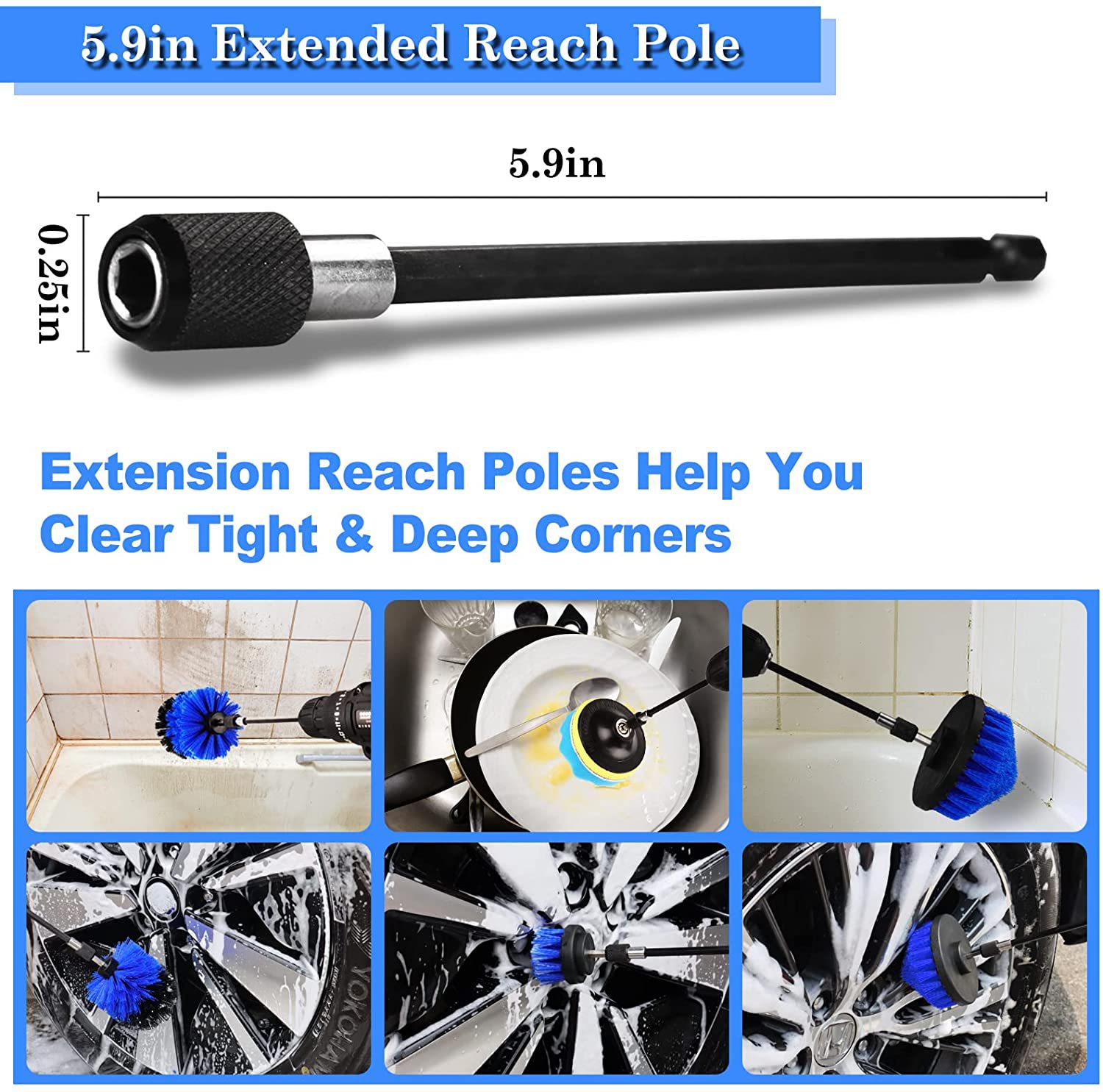 Detail Brush Polishing Sponge Cleaning Set