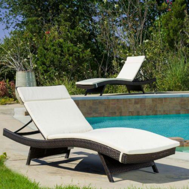 Two Salem Outdoor Lounge Chair Cushions, Lounge Chair Not Included.