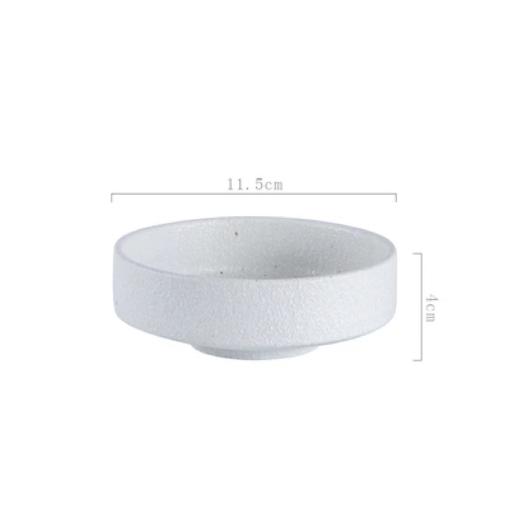 Round bowl rust point white