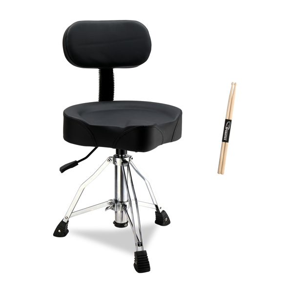 Adjustable Black Drum Stool With Hydraulic Function By Shoulder Strap Black - Shop at LoveMi