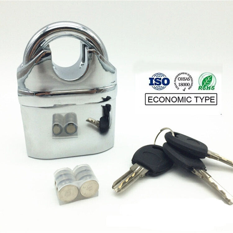 Heavy Duty Stainless Steel Waterproof Alarm Padlock With 3 Keys - Outdoor — image 12