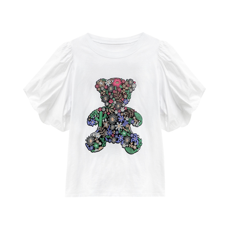 Puff Sleeve Top Short Sleeve - Image 8