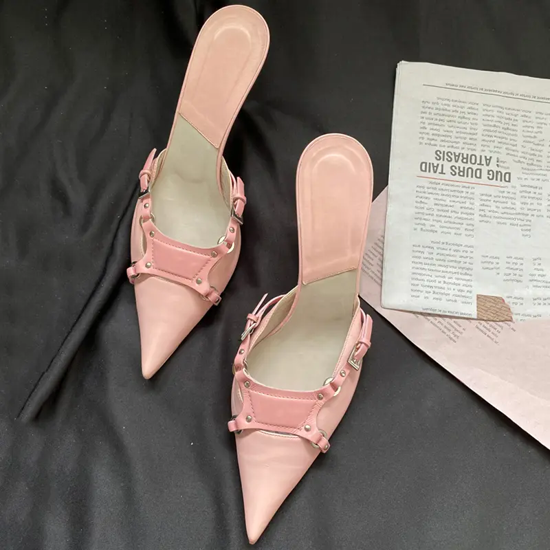 RareLace-Up Muller Vintage Pointed-Toe Shoes