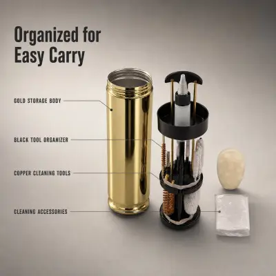 Luxury Copper Universal Cleaning Kit - High-Efficiency Outdoor Shooting And Hunting Accessories - Portable Cleaning Solution