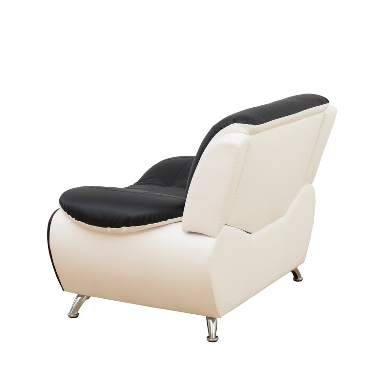 Pickup Only--Black & White Faux Leather 3-Piece Couch Living Room Sofa Set