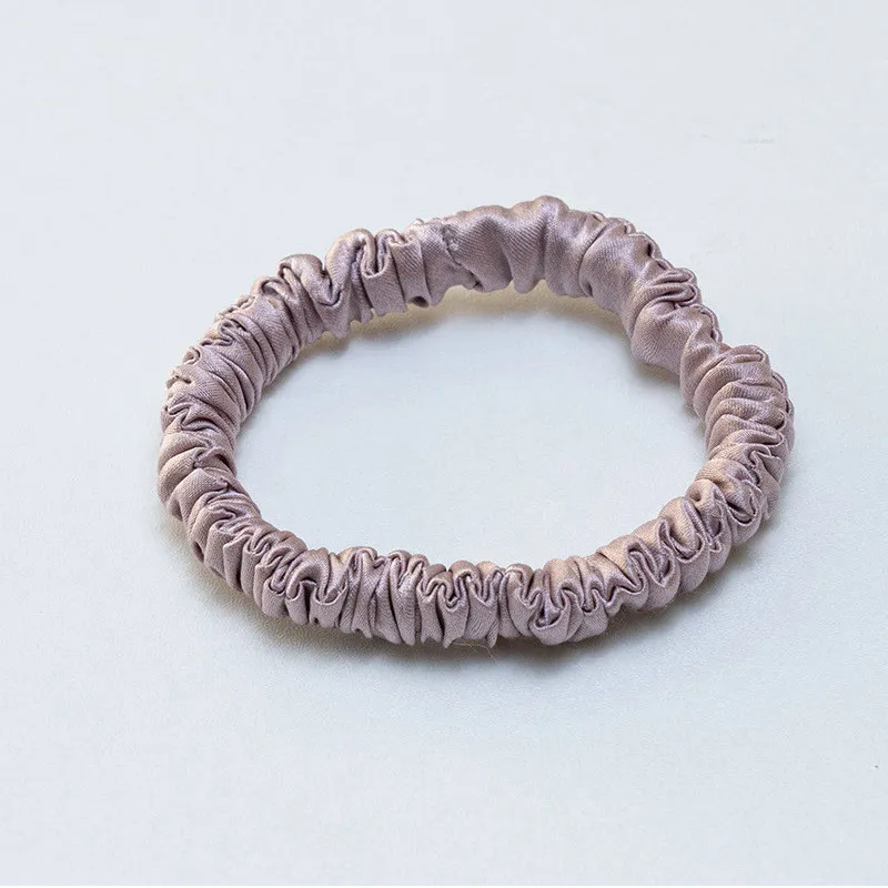 Silk Large Intestine Small Intestine Hair Tie Silk Silk Hair Rope - Lotus Root Powder