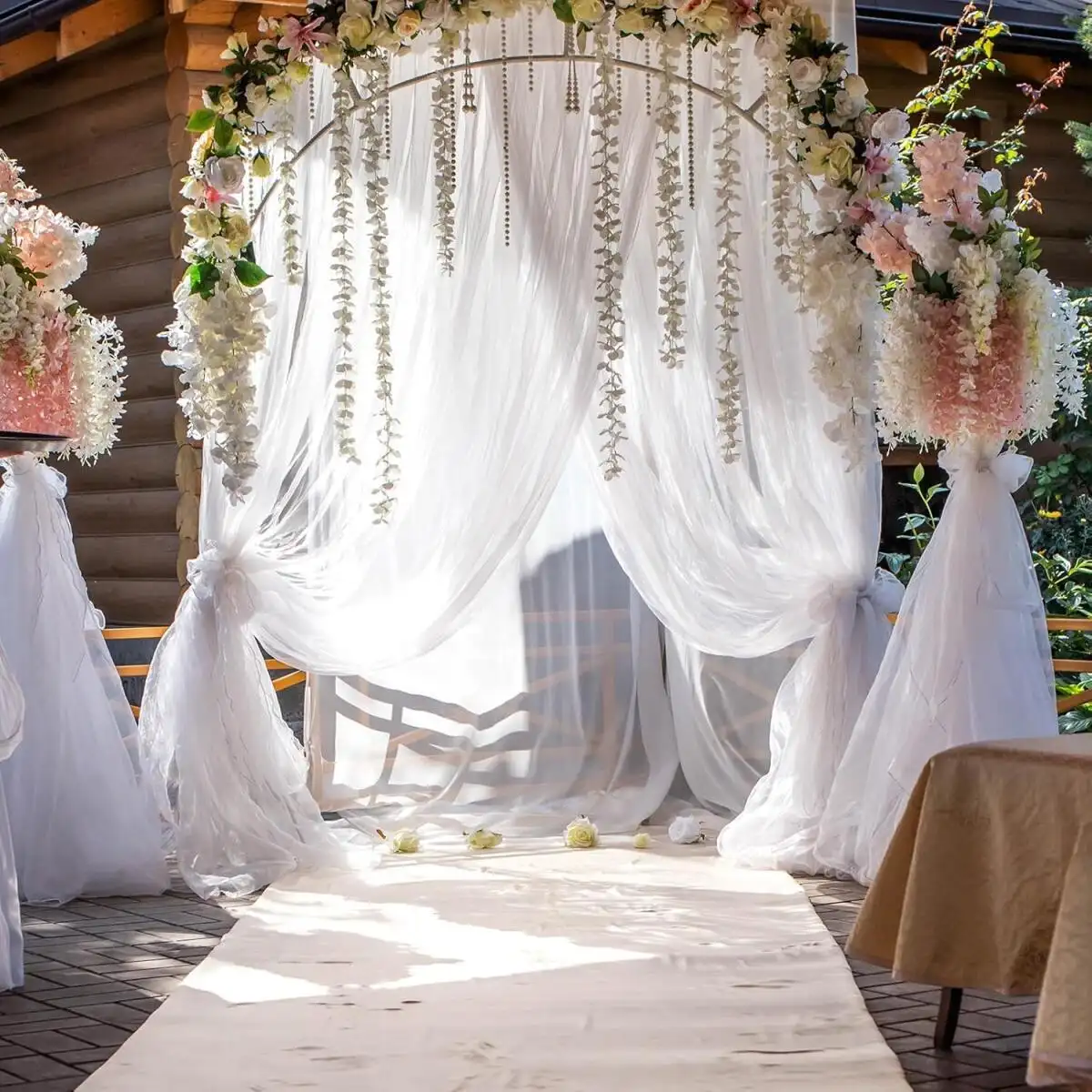 Wedding Arch Draping Fabric Arch Drapery