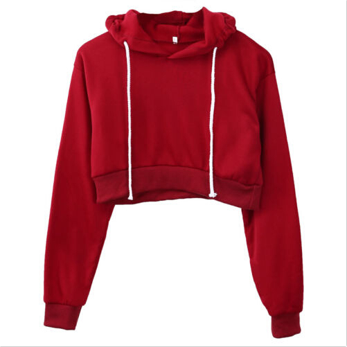 Title 8, Solid color long sleeve ladies hoodie