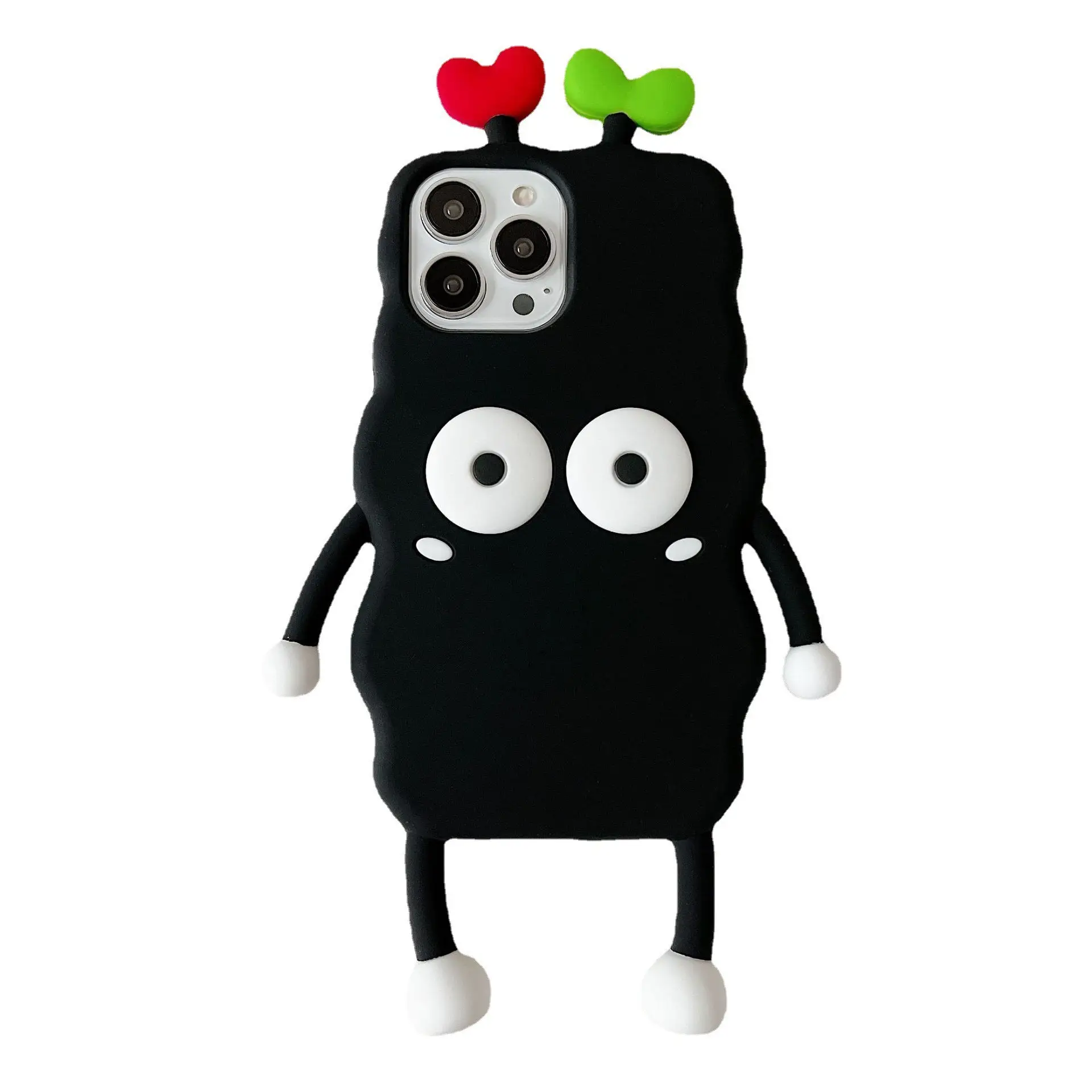 Sprouted Briquette Eyes Long Grass Coal Ball Silicone Phone Case