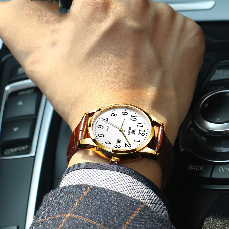 Waterproof Quartz Watch Digital Scale Simple Men - Image 2