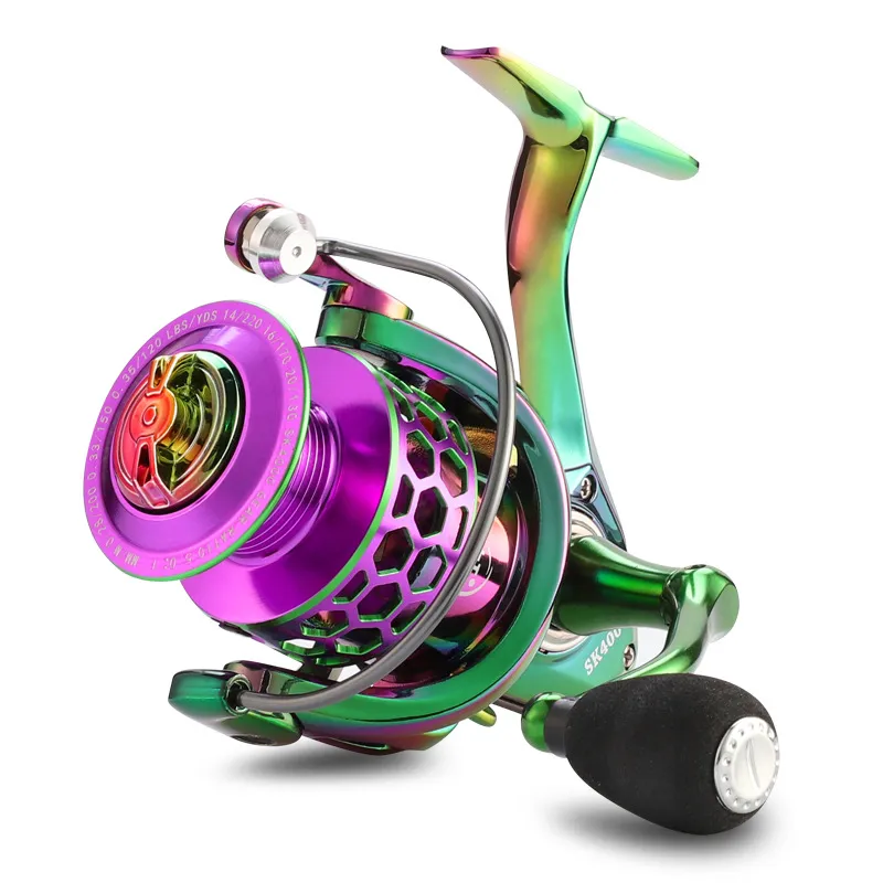 Colorful Spinning Wheel Shopee Fishing Reel Honeycomb Hole Thread Cup – image 5