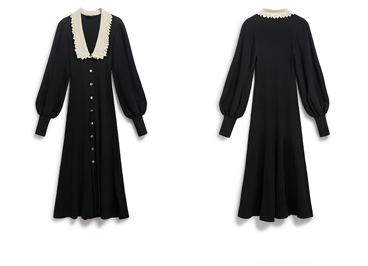 Lapel A-Line Maxi Dress, picture 5 of 6