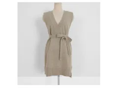 Knitted Waistcoat Vest Skirt Two-piece Suit - Knitted Vest-S - View 1