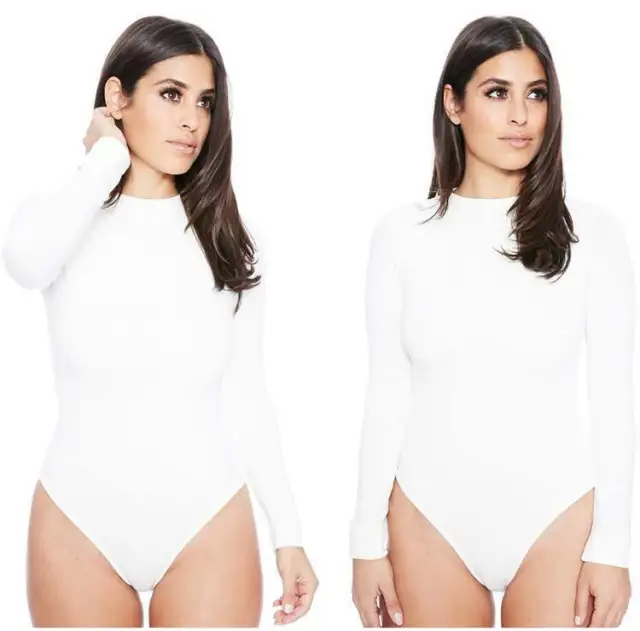 Long Sleeve Bodysuit Lady SexyT shirt White - Shop at LoveMi