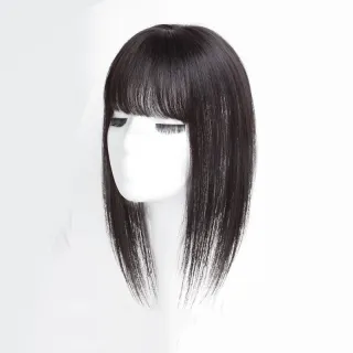 Women's Forehead Bangs Wig - Brown Black