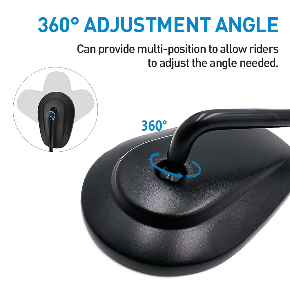 Motorcycle Rearview Mirrors Black For Sportster XL 1200 Iron 883 — image 3