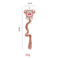 Creative Pet Supplies, Spring-loaded Plush Toys That Can Be Hung Up, Contain Catnip And Are Durable For Cats To Chew On - Brown - View 1