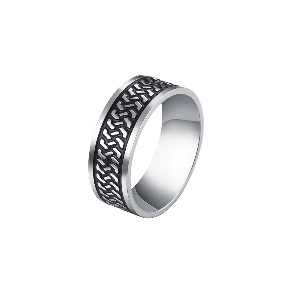 Title 5, Titanium stalen ring in staalkleur, corrosie- e...