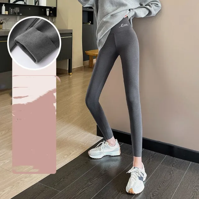 Women's Autumn And Winter High Waist Tight Leggings Dark Gray Upgrade - Shop at LoveMi