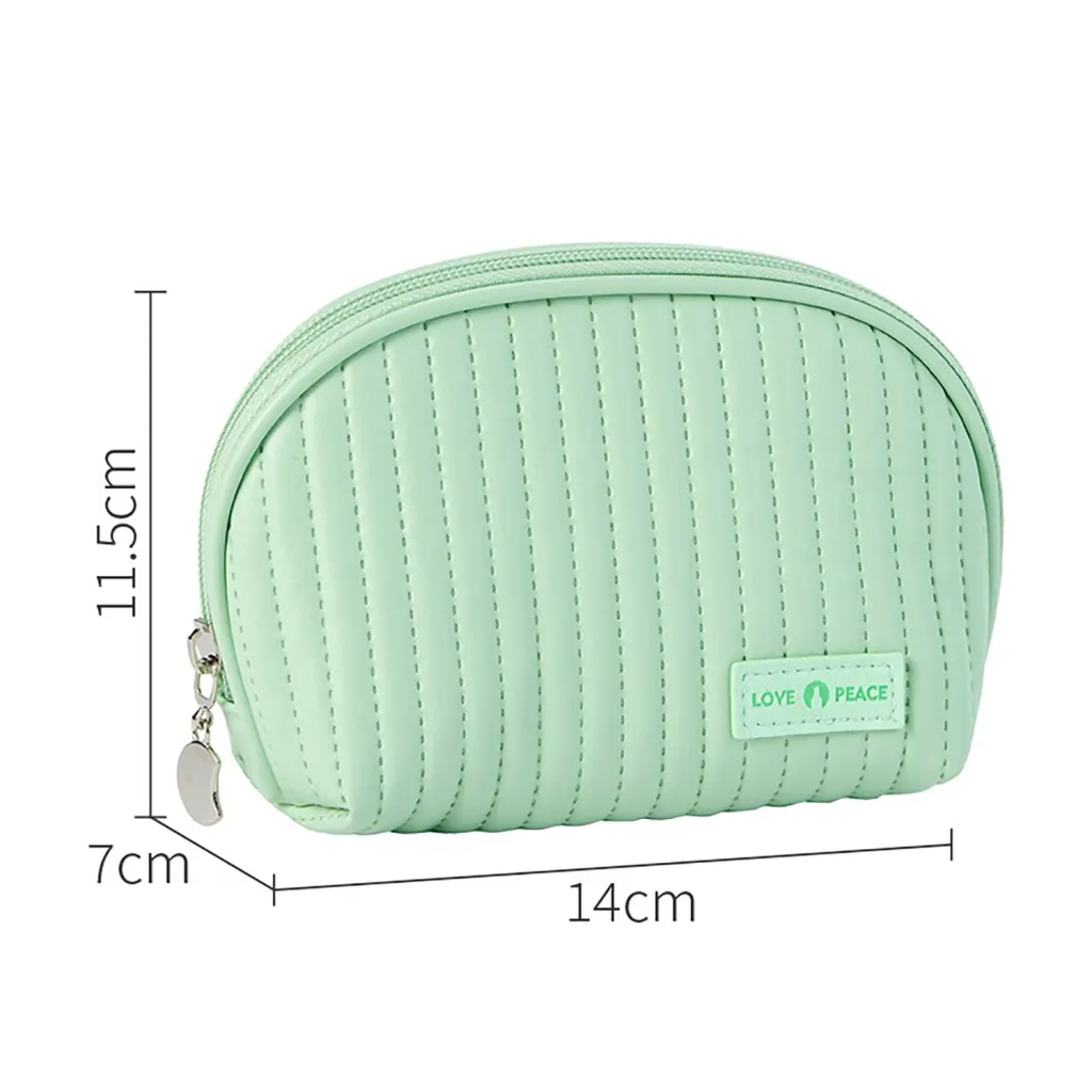 Round Cake Cosmetic Bag, Cosmetic Bag Cute Travel Organizer Pouch Set For Women PU Leather Waterproof Wash Bag, Large Capacity Advanced Feeling, Po...