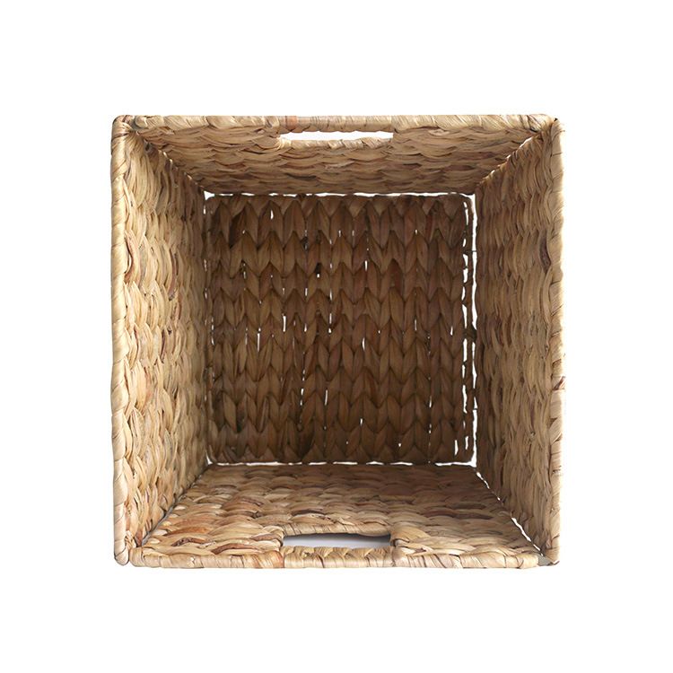 Pack Of 4 Handcrafted Water Hyacinth Grass Woven Storage Basket - Foldable — image 4