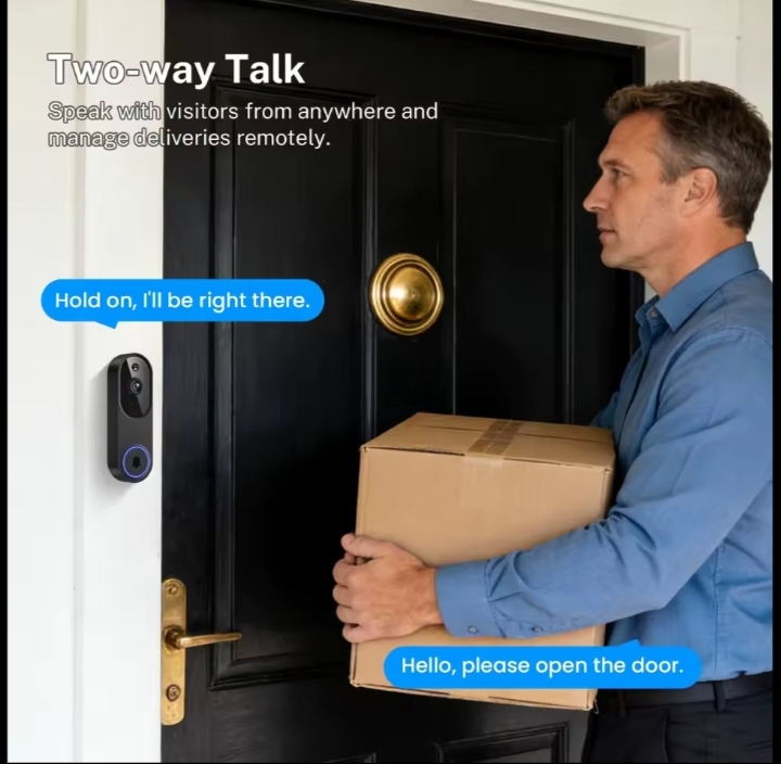 Wireless Video Door Phone Ring Cordless Home Security Camera With Mobile App 5