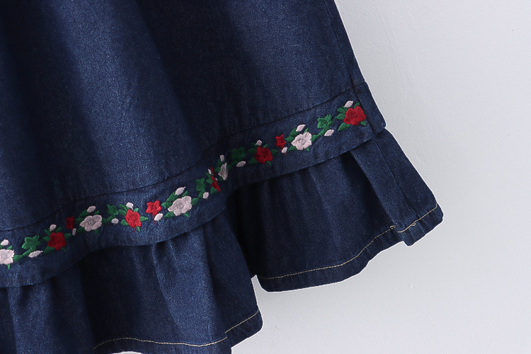 Title 7, Fashion Embroidery Denim Skirt For Women Elevat...