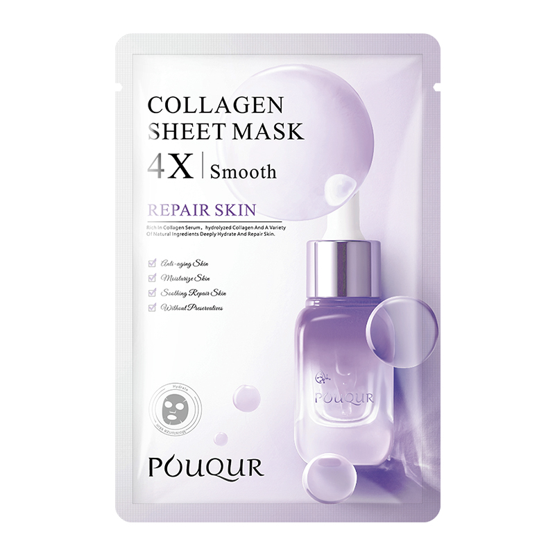 POUQUR COLLAGEN Collagen Facial Mask 1 Piece 10 Sheets