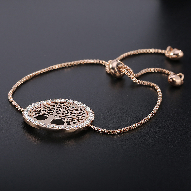 Personalized Hollow Tree Of Life Pendant Bracelet