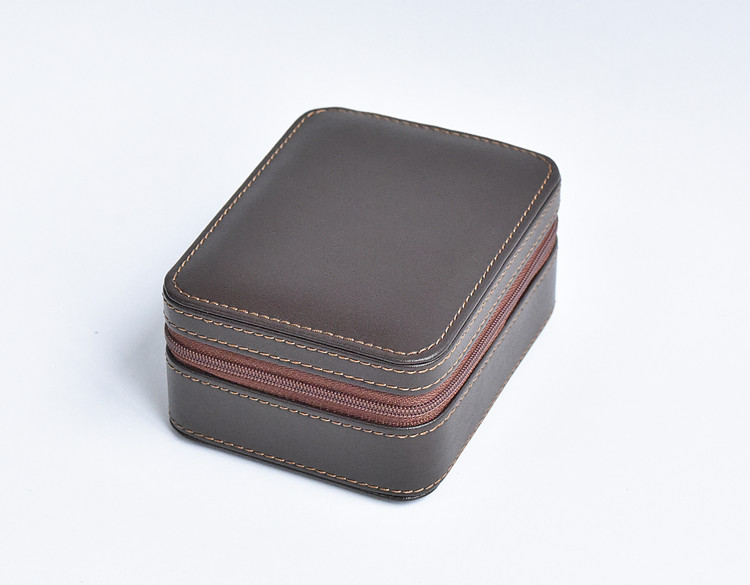 Title 10, Portable Leather Pocket Watch Storage Box