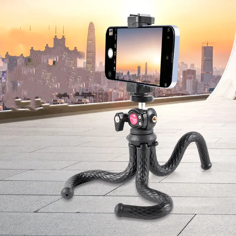 Black Octopus Mobile Phone Clip Gimbal Tripod