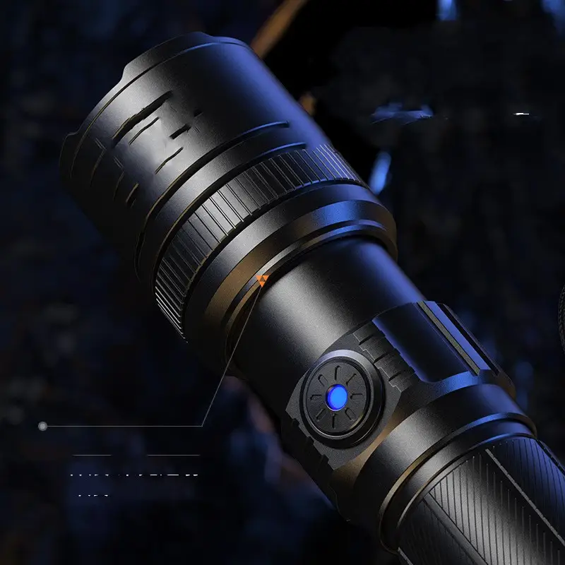 Telescopic Focusing Aluminum Alloy Rechargeable Flashlight