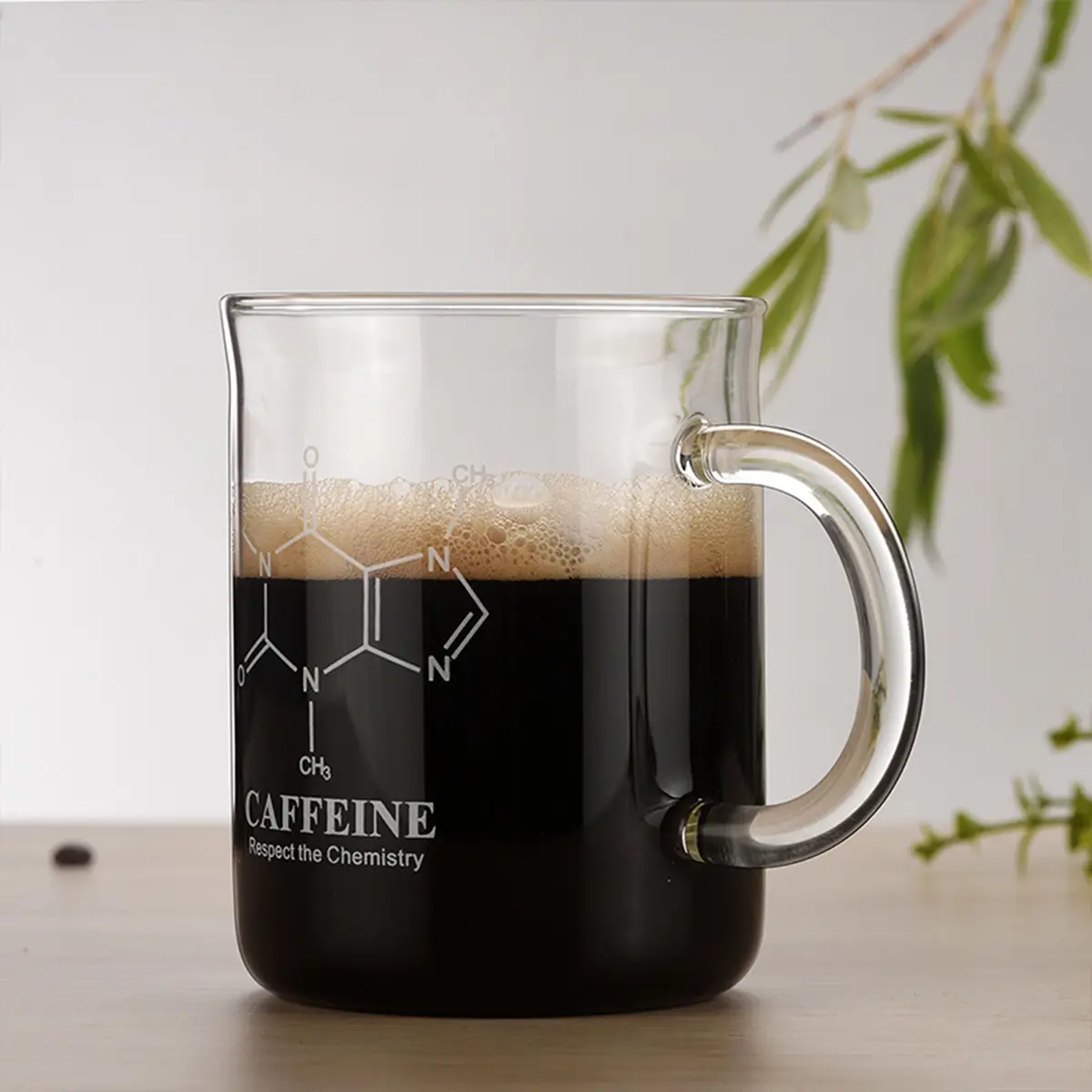 1 PCS Transparent Tape With High Borosilicate Glass Cup, Coffee Cup, Coffee Sharing Cup With Scale Identification