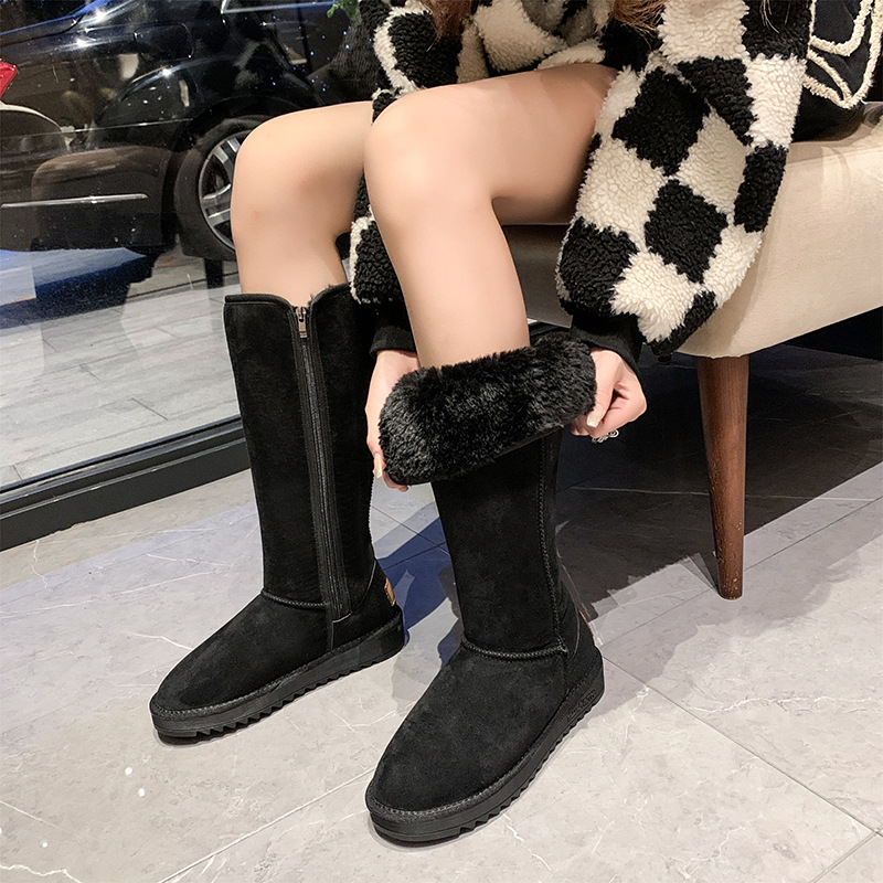 Title 5, Damen Fashion Schneestiefel Overknees verdickt,...