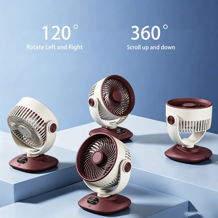 2400 MAh Desktop Fan, Quiet Operation, Three