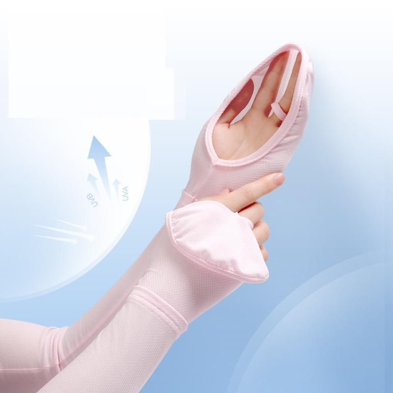 Women's Outdoor Sports Riding Skin-Friendly Breathable Extended Sunscreen Gloves